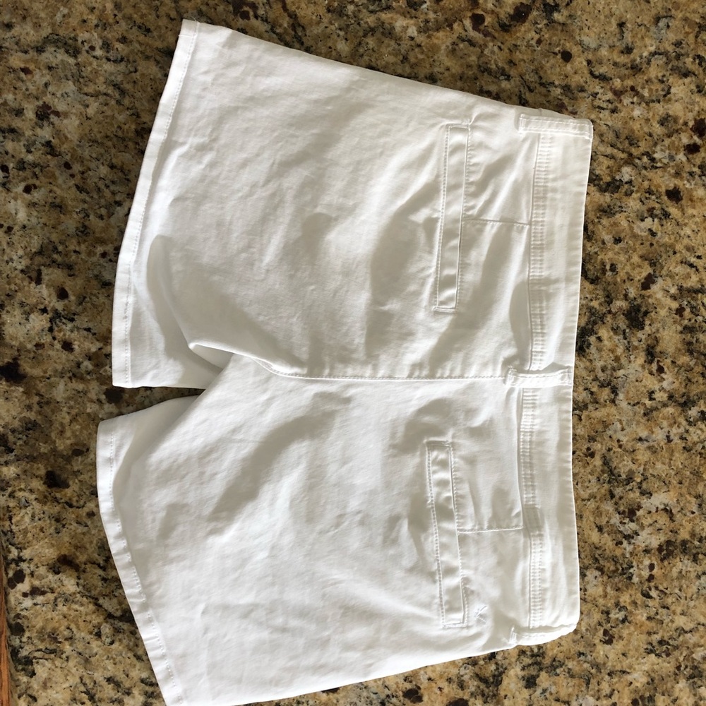 American Eagle White Midi Shorts